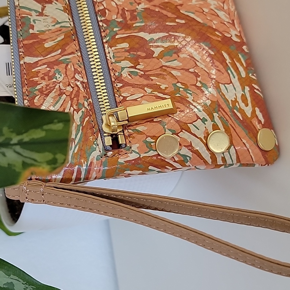 NWT Hammitt Nash SML Garden Party Brushed Gold Leather Crossbody Bag - Picture 6 of 15
